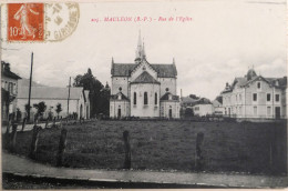 C. P. A. : 64 : MAULEON : Rue De L'Eglise, Timbre En 1918, Plan Rare - Mauleon Licharre