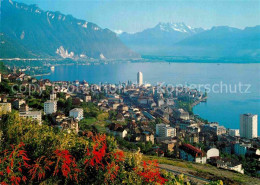 12797149 Montreux VD Lac Leman Et Les Dents Du Midi Montreux - Andere & Zonder Classificatie