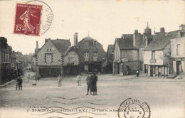 St Aubin Du Cormier * La Place Et La Rue De La Garenne * Villageois - Altri & Non Classificati