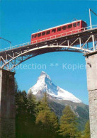 12788529 Gornergratbahn Findelnbachbruecke Zermatt Gornergratbahn - Autres & Non Classés