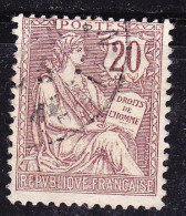 FRANCE Timbre Oblitéré N° 126, Type Mouchon Retouché 20c Brun-lilas - 1900-02 Mouchon