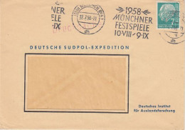 Germany Cover "Deutsche Sudpol-Expedition" Ca München 12.7.1958 (59792) - Antarctic Expeditions