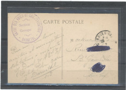 CACHET MILITAIRE -76 DARNETAL -CP- FRAPPE TTB-GARDE DES VOIES DE COMMUNICATION /DARNETAL - WW I