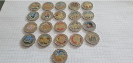 2 € COLORISEES ESPAGNE DIVERSES ANNEES - Spagna