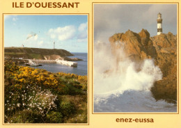 CPM-29- ILE D'OUESSANT - Le Port Du Stiff Et Le Phare De Créac'h * Flamme ** TBE**2 Scans - Ouessant