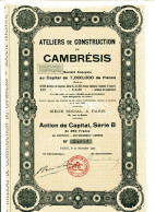 Ateliers De Construction Du CAMBRÉSIS - Industrie