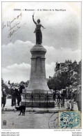 58 COSNE MONUMENT A LA GLOIRE DE LA REPUBLIQUE VOYAGEE 1905 - Cosne Cours Sur Loire