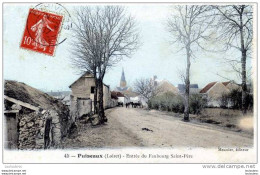 45 PUISEAUX ENTREE DU FAUBOURG SAINT PERE EDIT MEUNIER VOYAGEE 1907 - Puiseaux