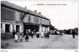 02 MARIGNY CAFE PONTHONNE ET RUE DU BOURG - Sonstige & Ohne Zuordnung