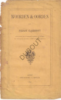 Pittem/Brugge - Woorden En Oorden Door Juliaan Claerhout 1895  (V3116) - Antique