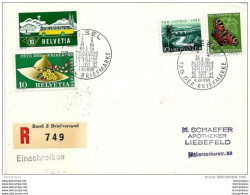 125 - 63 - Enveloppe  Recommandée Avec Oblit Spéciale Journée Du Timbre 1955 Basel - Marcofilia