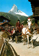 12773159 Zermatt VS Matterhorn Pferdekutsche Trachtengruppe  Zermatt - Sonstige & Ohne Zuordnung