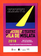 Advertising Cardbord- Valencia, Spain. XXXVI Concurs De Teatre Vila De Mislata,2018. - Programmi