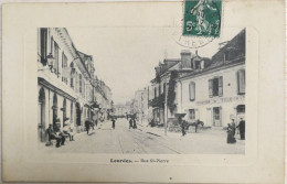 C. P. A. : 65 : LOURDES : Rue Saint Pierre, "Postes Et Télégraphes", Animé, Timbre En 1912, RARE - Lourdes