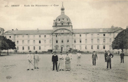 Brest * école Des Mécaniciens , 2ème Cour * + CACHET Marine Française Service à La Mer - Brest