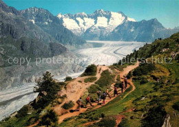 12761779 Aletschgletscher Naturschutzgebiet Aletsch Gebirgspanorama Berner Alpen - Autres & Non Classés