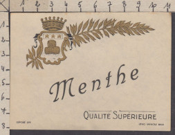 128869/ Etiquette De Boisson *MENTHE, Qualité Supérieure* - Advertising