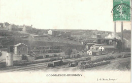 1905 Hussigny Godbrange  La Gare - La Lorraine Industrielle - Les Bureaux    Pour  Cloyes   La Hennebinerie  Chateaudun - Longwy