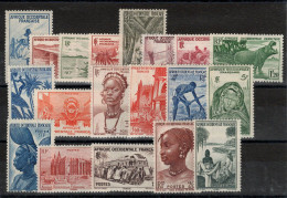 AOF - YV 24 à 42 N** MNH Luxe Complete , Cote 27 Euros - Ungebraucht