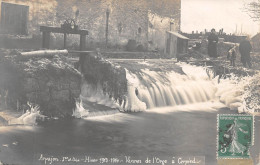 P-24-Mi-Is-1978 : ARPAJON. CARTE-PHOTO. VANNES DE L'ORGE A CERPIED HIVER 1913-1914. GEL - Arpajon