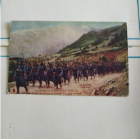 CPA  En Guerre - Compagnie D'Alpins En Marche - Carte Animée - Weltkrieg 1914-18