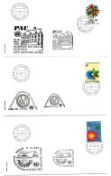 T - 3 - 3 Enveloppes  Nations Unies Genève - Expos Philatéliques 1982 - Pau - Philexfrance - Scarex - Philatelic Exhibitions