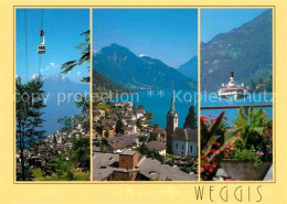 12751727 Weggis Vierwaldstaettersee Luftseilbahn Rigi Kaltbad Dampfer Alpenblick - Autres & Non Classés