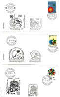 T - 4 - 3 Enveloppes  Nations Unies Genève - Expos Philatéliques 1982 - Basel .- Sionvalex - Milano - Briefmarkenausstellungen