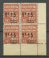 COLIS POSTAUX 1938 N° 150 Bloc De 4 Neuf ** MNH TTB  C 12 € Valeur Déclarée - Ongebruikt