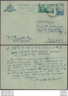 1947 San Marino Cartoline Postali Lire 4+4 Azzurro/verdino US Filagrano C24B - Other & Unclassified