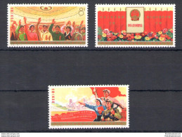 1975 CINA - China - 4 Congresso Nazionale Del Popolo - Michel N. 1225-27 - 3 Valori - MNH** - Sonstige & Ohne Zuordnung