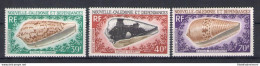 1968 Nouvelle Caledonie - Yvert Posta Aerea N. 98/100 - Conchiglie - MNH** - Fishes