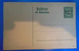 ENTIER POSTAL SUR CARTE POSTALE     -   ALLEMAGNE  -  BAVIERE - Postal  Stationery