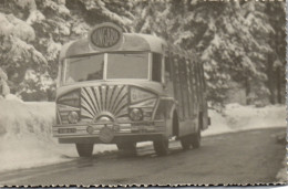 CP Carte Photo D'époque Photographie Vintage Bus Autobus Car Autocar Hungaria - Eisenbahnen