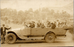 CP Carte Photo D'époque Photographie Vintage Bus Car Autocar Luchon Val D'Aran  - Paare