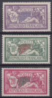 TIMBRE FRANCE MERSON N° 206 207 208 NEUFS * GOMME LEGERE TRACE CHARNIERE - COTE 430 € - 1900-27 Merson