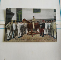 CPA De Cavalerie - Dragons - Premières Notions D'Equitation - N°3748 - Carte Animée Militaires Et Cheval De Bois - War 1914-18