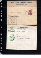 Windmills Agriculture Two Advertising Covers From Uruguay Old Very Interesting - Molinos