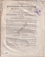 Brabant - Staeten Van Brabant 1787 - Opsomming Van Geestelijken, Adel, Ambachten In Antwerpen, Leuven, Brussel  (V3117) - Antiguos