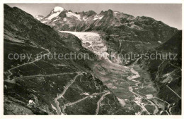 12733559 Gletsch Rhonegletscher Mit Grimsel Und Furkastrasse Rhone - Autres & Non Classés