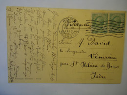 ITALY POSTCARDS ROMA  S GIOVANNI 1913 PAIR STAMPS - Other & Unclassified