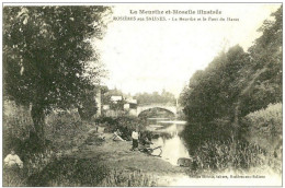 Autres & Non Classés. Rosières Aux Salines. Le Pont Du Haras , Partie De Pêche Au Bord De La Meurthe. - Autres & Non Classés