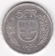 Suisse 5 Francs 1932 B En Argent - 5 Francs