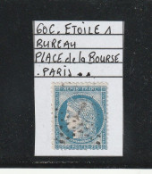 FRANCE CLASSIQUE.SAGE- N°60 C- ÉTOILE DE PARIS N°1 6BUREAU PL. DE LA BOURSE - REF MS +VARIÉTÉ - 1871-1875 Ceres
