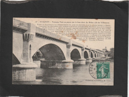 129027         Francia,     Avignon,   Nouveau   Pont  En  Pierre  Sur Le  Bras  Droit  Du  Rhone,  VG  1911 - Avignon (Palais & Pont)
