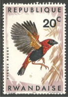 OI-141 Rwanda Oiseau Eveque Rouge Red Bishop Bird MH * Neuf - Sonstige & Ohne Zuordnung