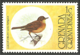 OI-59 Grenada Oiseau Cocoa Thrush Bird Passerine Passereau MNH ** Neuf SC - Sonstige & Ohne Zuordnung