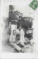 Groupe De Militaires Avec Sabres Et Des Civils Carte Photo  (Var) - Andere & Zonder Classificatie