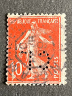 FRANCE C N° 138 Semeuse CL 196 Indice 2 Perforé Perforés Perfins Perfin ! - Altri & Non Classificati