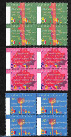 Netherlands 1997 Summer Welfare 3v Blocks Of 4 [+], Mint NH, Nature - Flowers & Plants - Nuovi